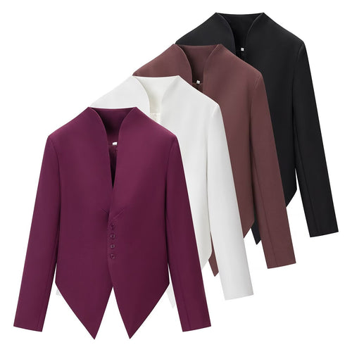 Damen Taillierter Blazer mit spitz zulaufendem Schößchen und Stehkragen Echo Archiv
