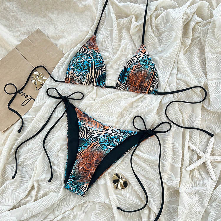 Damen Triangel-Bikini mit aufregendem Animal-Print Echo Archiv