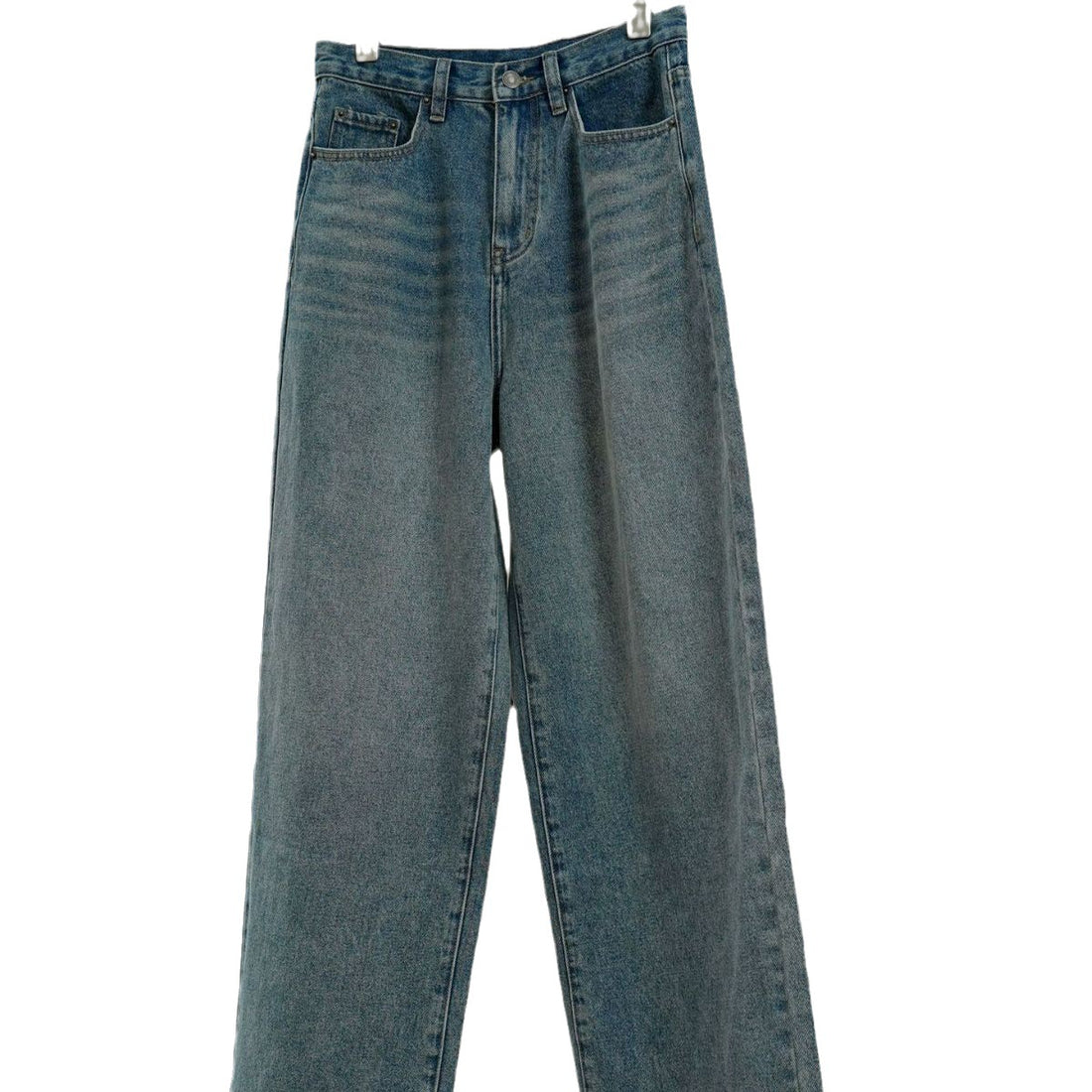 Damen Extraweite High‑Waist Denim‑Palazzohose mit verlängertem Saum Echoarchiv