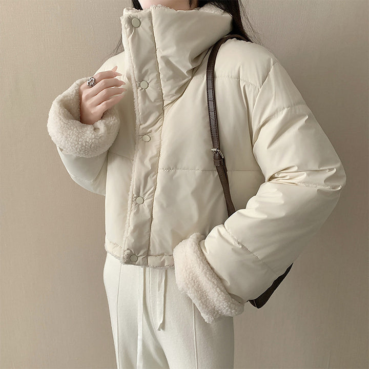 Damen nan kurze wattierte Jacke mit hochschließendem Schalkragen und Teddybündchen Echo Archiv