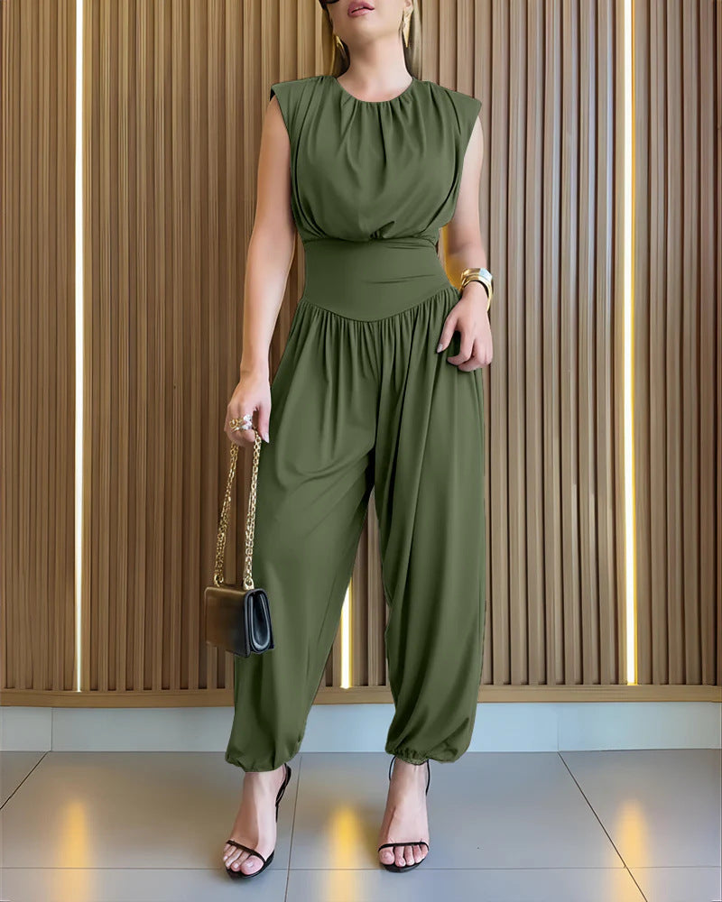 Damen modischer Jumpsuit mit elastischem Taillenbund und innovativem Schnitt Echo Archiv