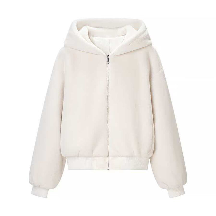 Damen Wende-Kapuzenblouson mit Plüsch- und Fleece-Seite Echo Archiv
