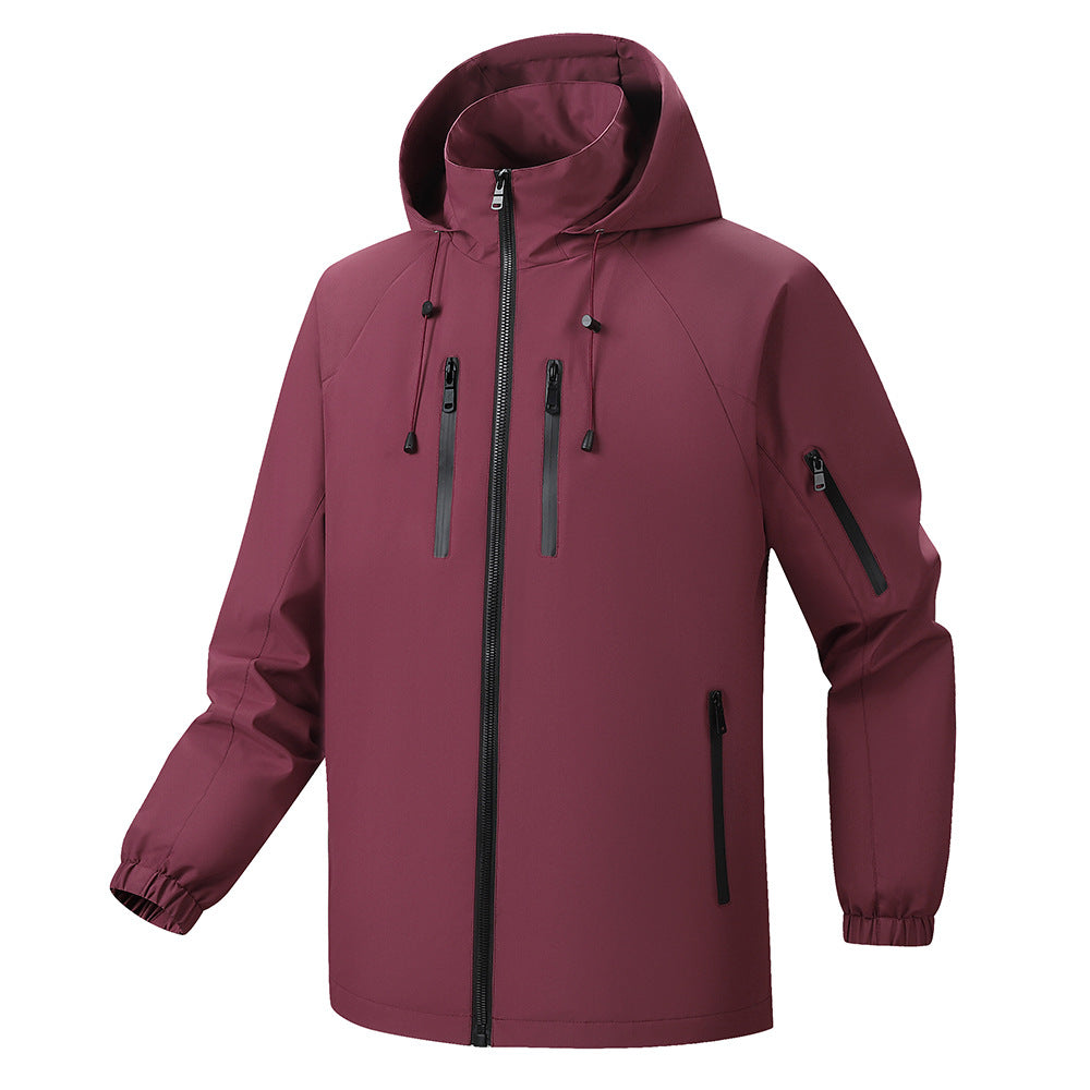 Herren Funktionsjacke mit abnehmbarer Kapuze und multifunktionalen Reißverschlusstaschen Echoarchiv