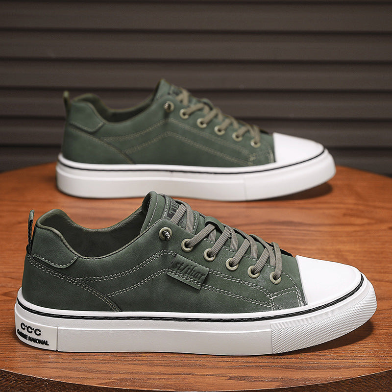 Herren klassische Low-Top Sneaker im Canvas-Look mit verstärkter Zehenkappe und gepolstertem Komfortfußbett Echo Archiv