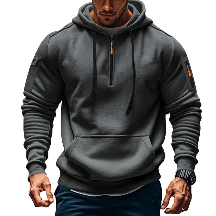 Herren Kapuzenpullover mit modernem Reißverschluss und praktischen Taschen Echoarchiv