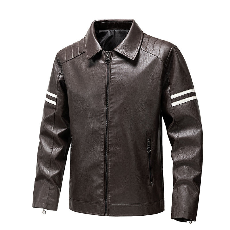Herren lässige Kunstlederjacke Echoarchiv
