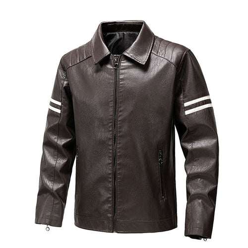 Herren lässige Kunstlederjacke Echoarchiv