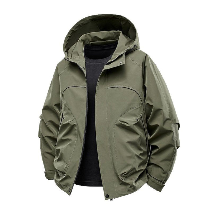 Herren technische Softshell-Utilityjacke mit Kapuze wasserabweisend und Multifunktionstaschen Echo Archiv