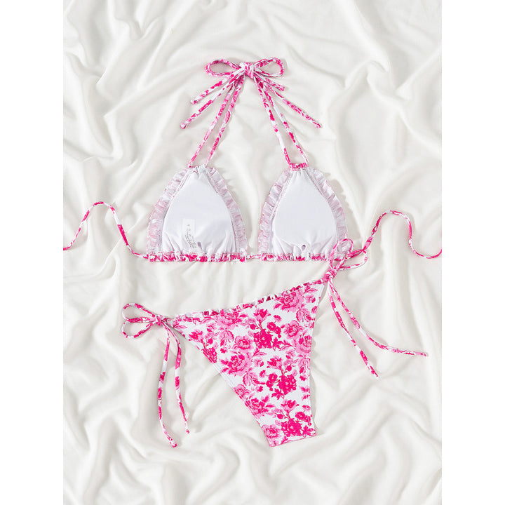 Damen Triangel-Bikini mit verspieltem Rüschen-Design Echo Archiv