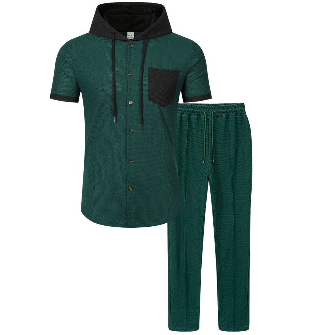 Herren modisches Freizeit-Set mit atmungsaktiven Materialien und praktischen Taschen Echoarchiv