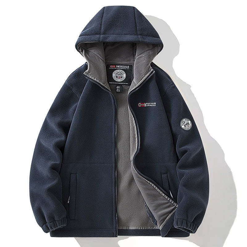 Unisex Kapuzen-Fleecejacke mit wärmender Mikrofleecefütterung und Reißverschluss Echo Archiv
