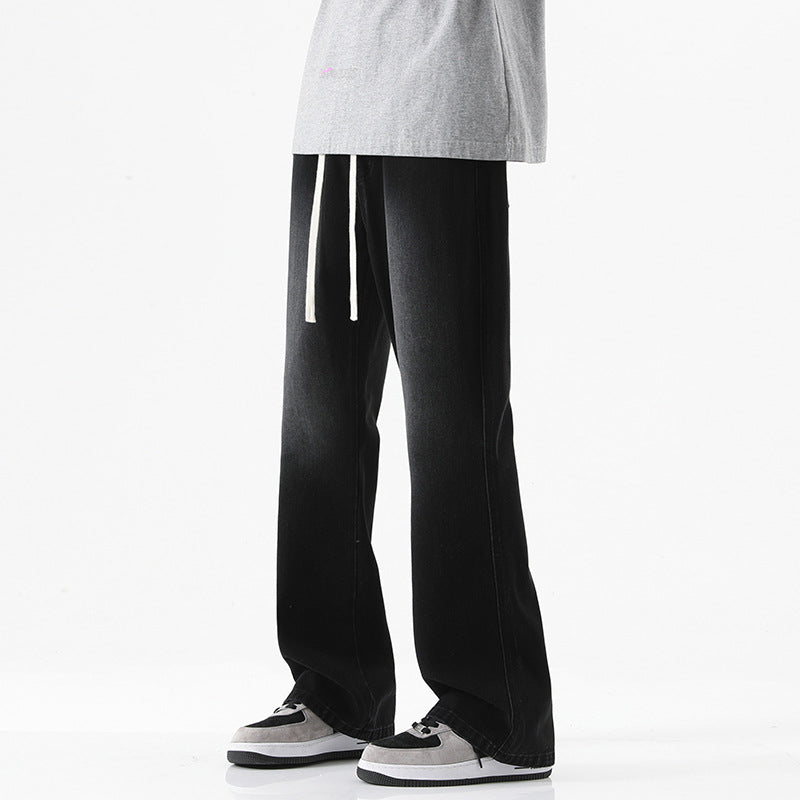 Herren Bodenlange Stonewashed Baggy-Jeans mit extra weitem Bein und tiefem Schritt Echo Archiv