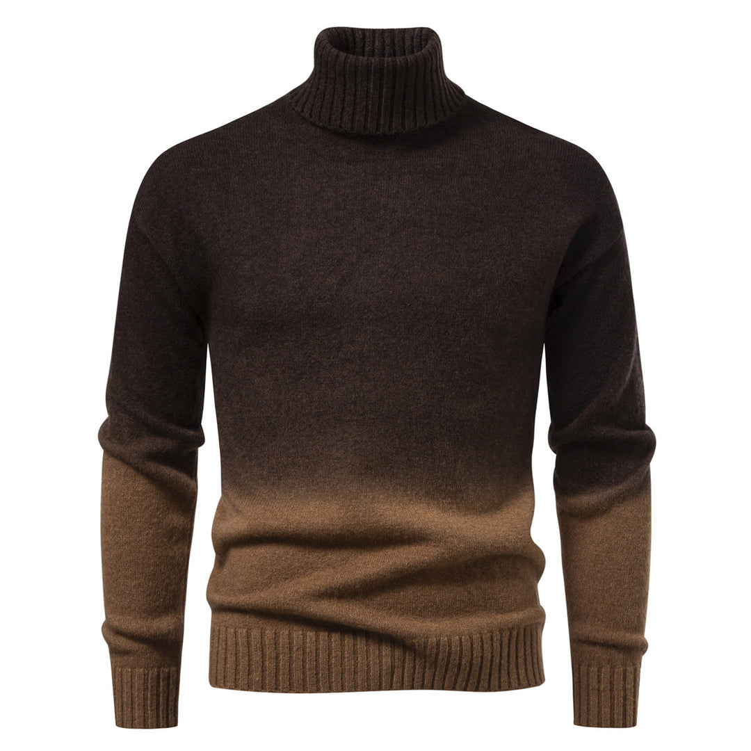 Herren Rollkragenpullover mit sanftem Farbverlauf und Feinstrick-Qualität Echo Archiv