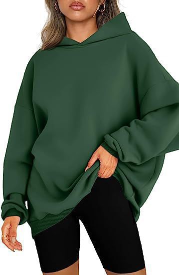 Damen nan Oversize-Kapuzenpullover im Longline-Schnitt mit Raglanärmeln und weichem Innenfutter Echo Archiv