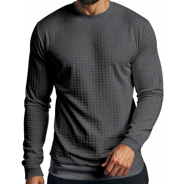 Herren Langarm-Sweatshirt mit strukturiertem Design und elastischen Bündchen Echoarchiv