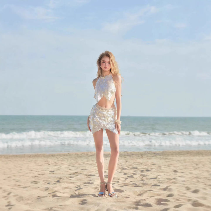 Damen Glamouröses Bikiniset mit Schuppen-Optik Echo Archiv