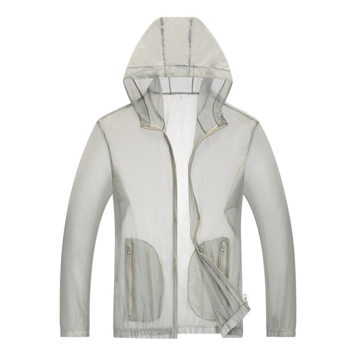 Herren ultraleichte Regenjacke mit verstellbarem Kapuzenbereich und reflektierenden Elementen Echoarchiv