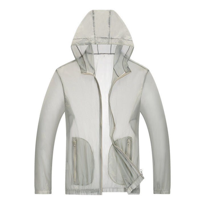 Herren ultraleichte Regenjacke mit verstellbarem Kapuzenbereich und reflektierenden Elementen Echoarchiv