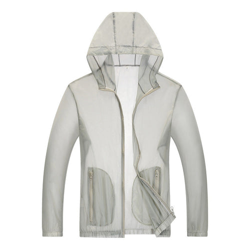 Herren ultraleichte Regenjacke mit verstellbarem Kapuzenbereich und reflektierenden Elementen Echoarchiv