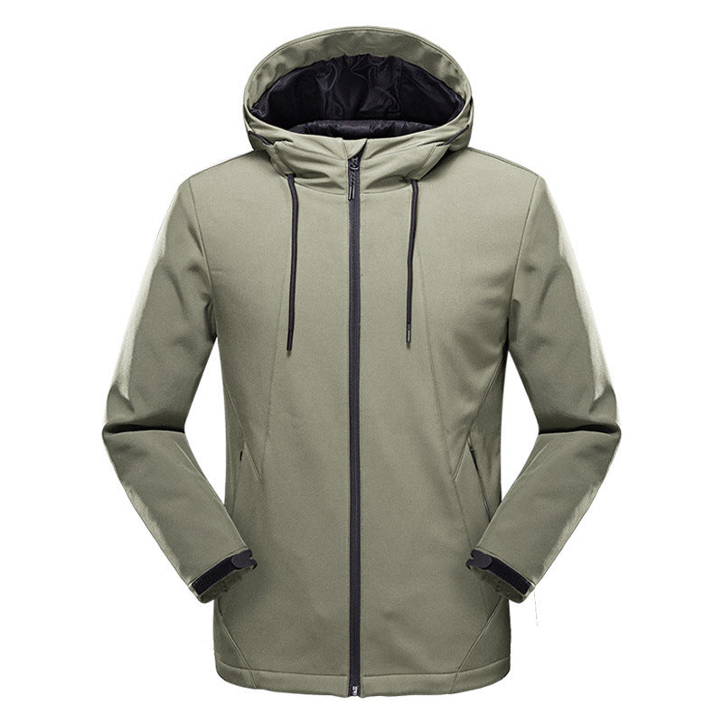 Damen Taillierte Softshell-Jacke mit Kapuze, winddichter Membran und verdeckten Reißverschlüssen – Célinea