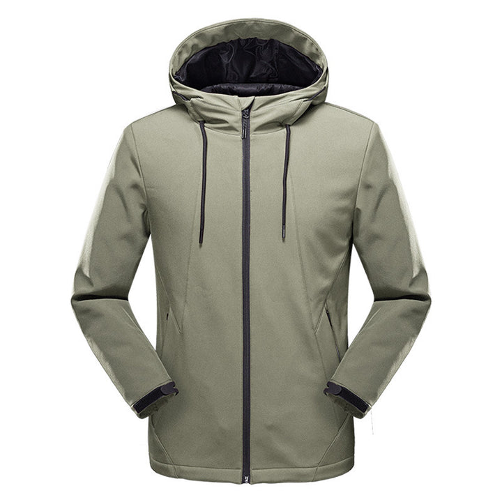 Damen Taillierte Softshell-Jacke mit Kapuze, winddichter Membran und verdeckten Reißverschlüssen – Célinea