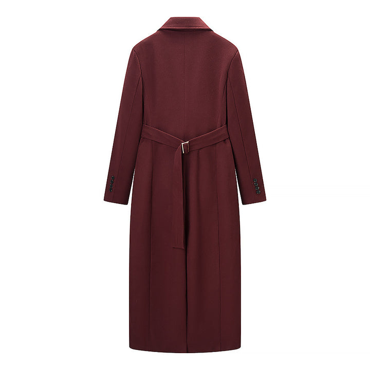 Damen Longline-Mantel mit taillierter Silhouette, strukturiertem Revers und Gehschlitz Echo Archiv