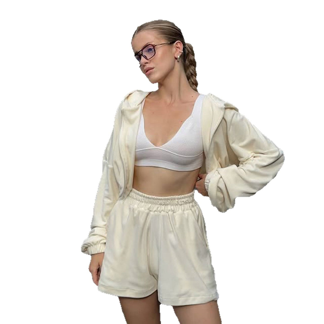 Damen nan kurze Kapuzenjacke mit Taillen-Tunnelzug, glänzender Satinoptik, Frontreißverschluss und elastischen Bündchen Echo Archiv