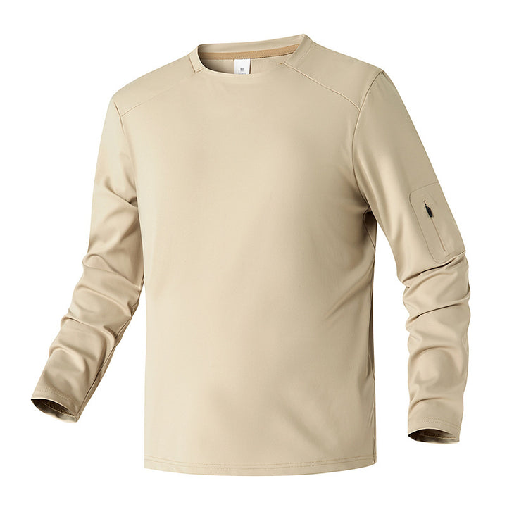 Herren Funktionsshirt mit langem Arm und praktischer Tasche Echoarchiv