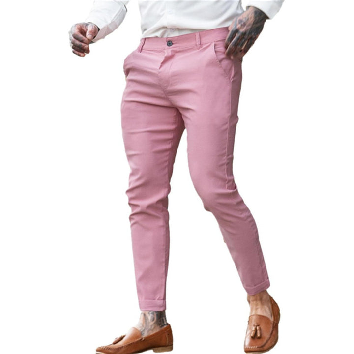 Herren elegante Slim-Fit Businesshose mit elastischem Bund und praktischen Taschen Echoarchiv