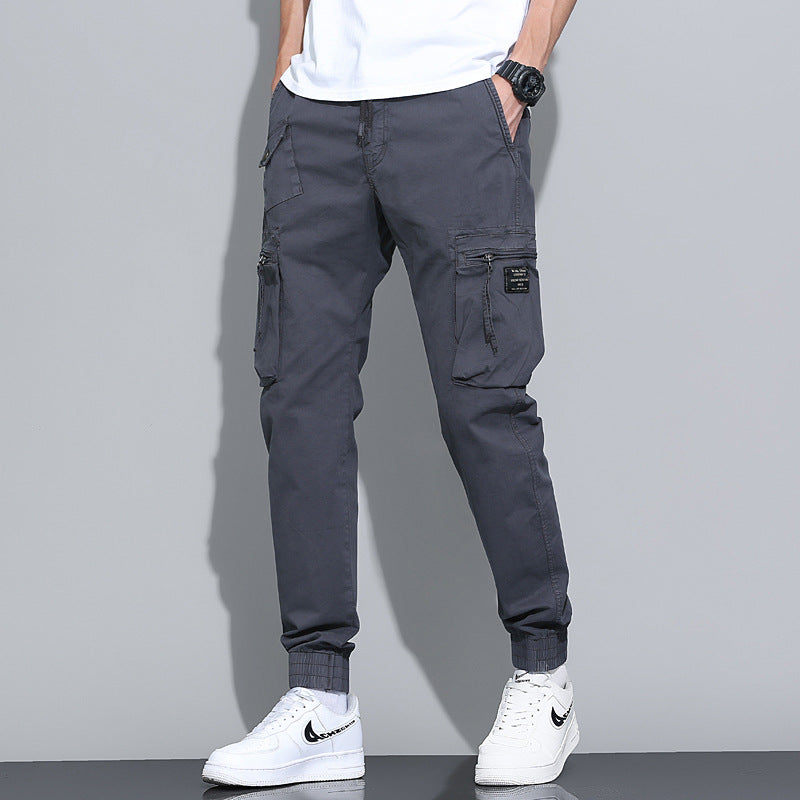 Herren Tapered-Utility-Cargohose mit elastischem Tunnelzugbund, großen Klapp­taschen und gerippten Bündchen Echo Archiv