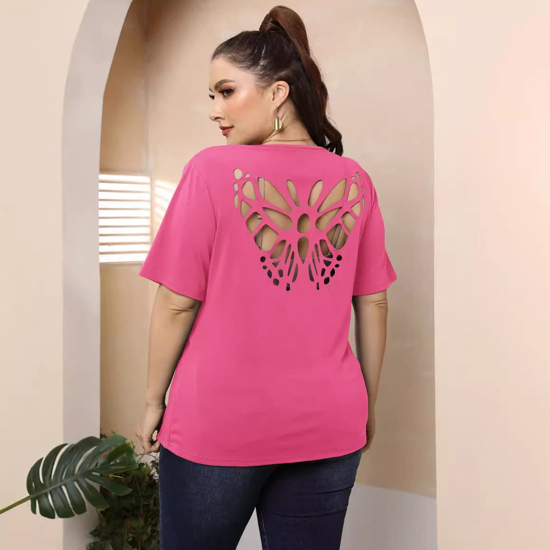 Damen modisches Basic T-Shirt – Orélia