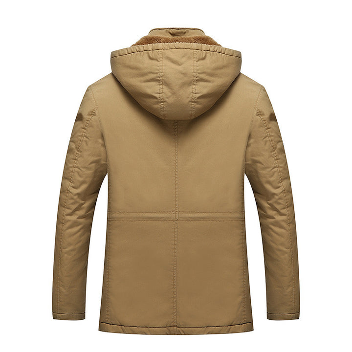 Herren Canvas‑Utilityparka mit Teddyfleece‑Innenfutter und Kapuze – Taviero