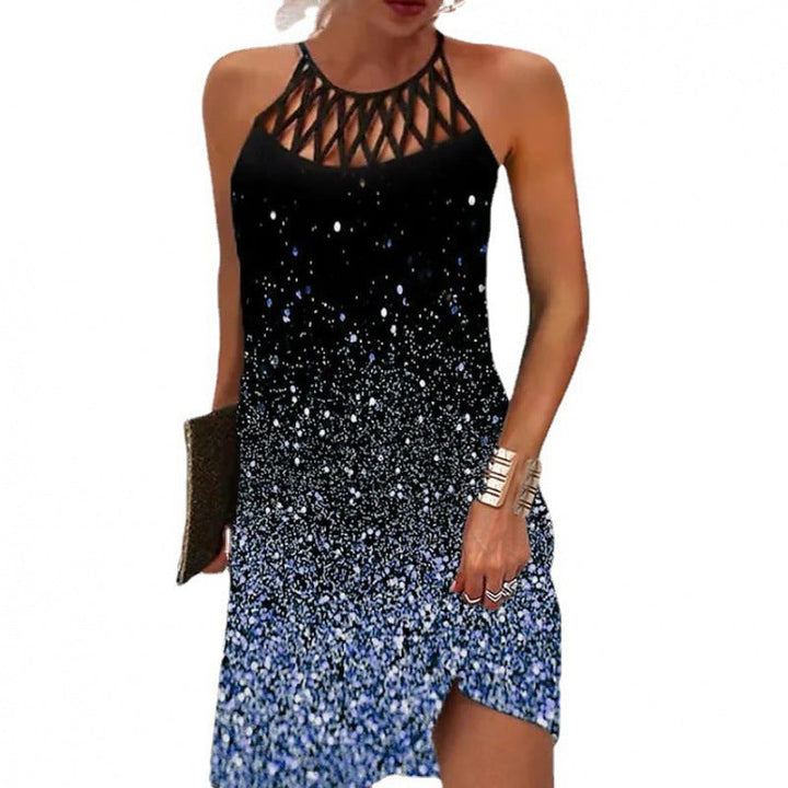 Damen Neckholder Kleid mit funkelndem Gradient-Design Echoarchiv