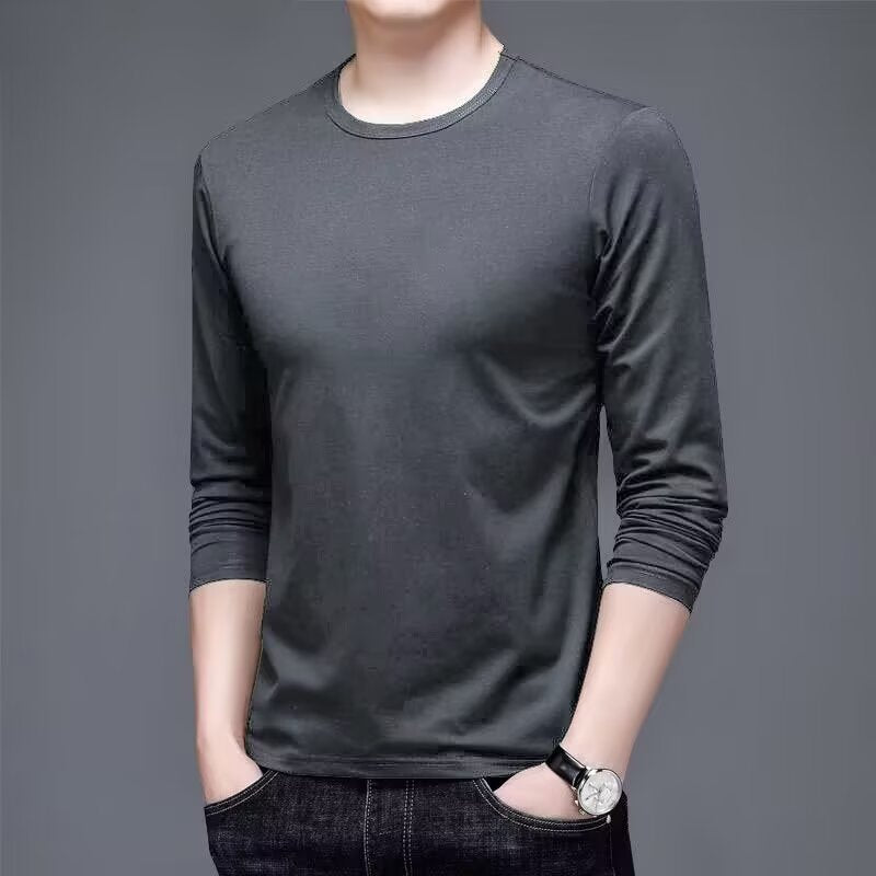 Herren Langarmshirt mit eleganter Textur Echoarchiv