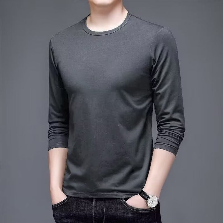 Herren Langarmshirt mit eleganter Textur Echoarchiv