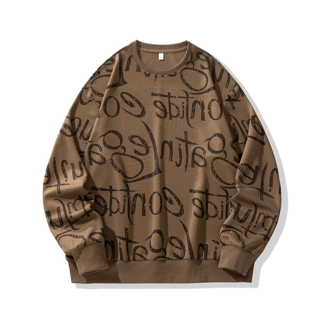 Herren Sweatshirt mit kreativem Motiv und weichem Innenfutter Hedi-Mode