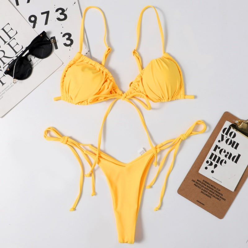 Damen Bikini-Set mit ajustierbaren Bindebändern und modischem Leopardenmuster Echo Archiv