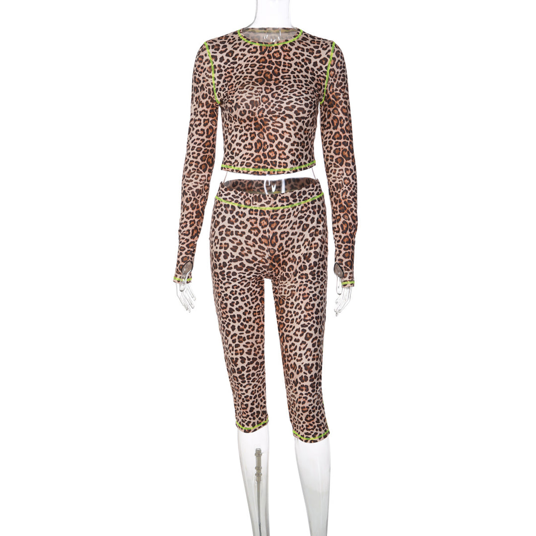 Damen Tierdruck Sport-Set Echo Archiv