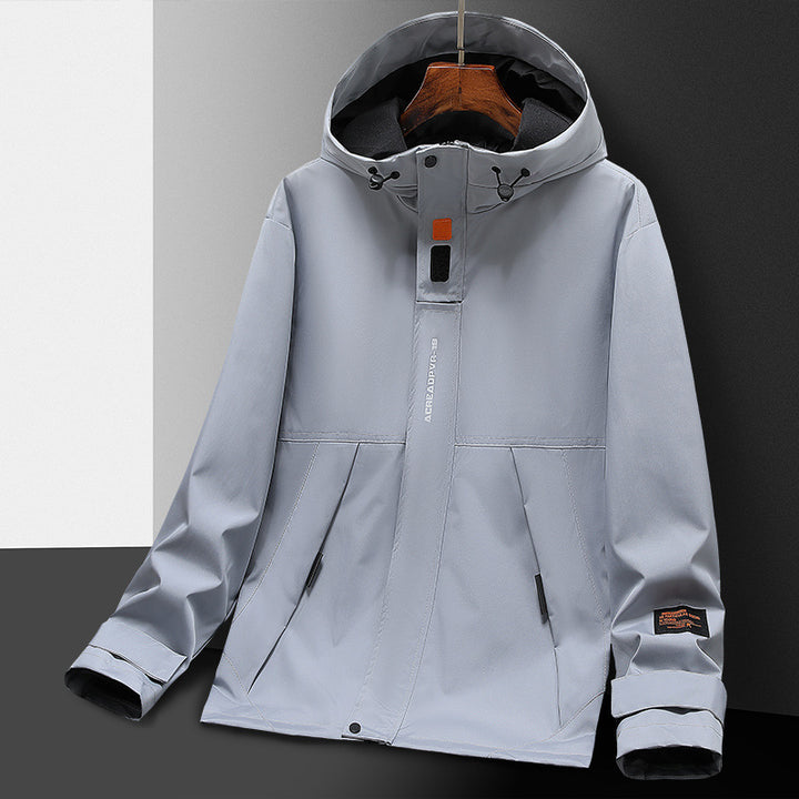 Herren Leichte Utility-Regenjacke mit Kapuze, winddichtem Softshell und reflektierenden Einsätzen Echo Archiv