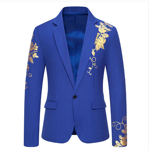 Herren nan eleganter taillierter Smoking-Blazer mit floraler Verzierung Echo Archiv