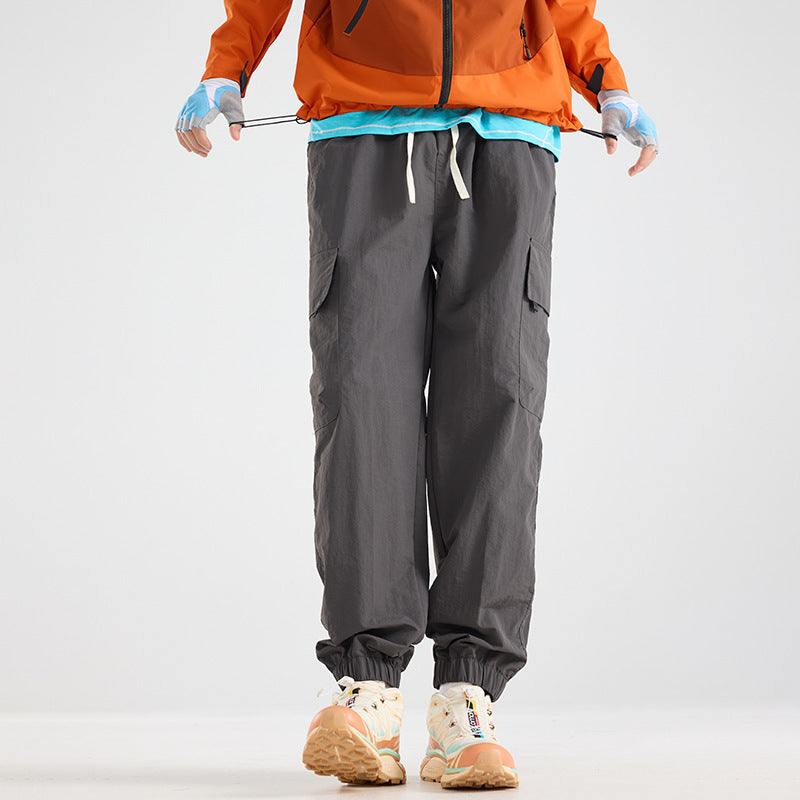 Herren Leichte Utility-Cargo-Hose aus Ripstop mit elastischem Saum und Mehrfachtaschen Echoarchiv