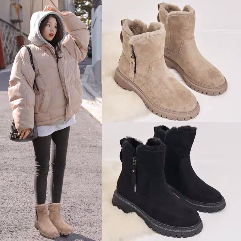 Damen modische Winterboots mit weichem Innenfutter und robustem Profil Echoarchiv