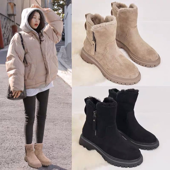 Damen modische Winterboots mit weichem Innenfutter und robustem Profil Echoarchiv