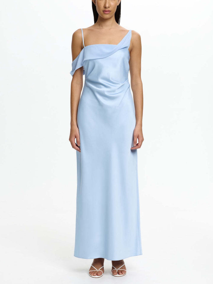 Damen Elegantes Maxikleid mit asymmetrischem Oberteil und fließendem Schnitt Echo Archiv