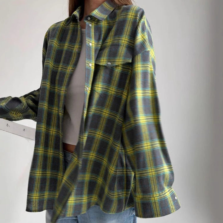 DamenOversized Karo-Hemdbluse Echoarchiv