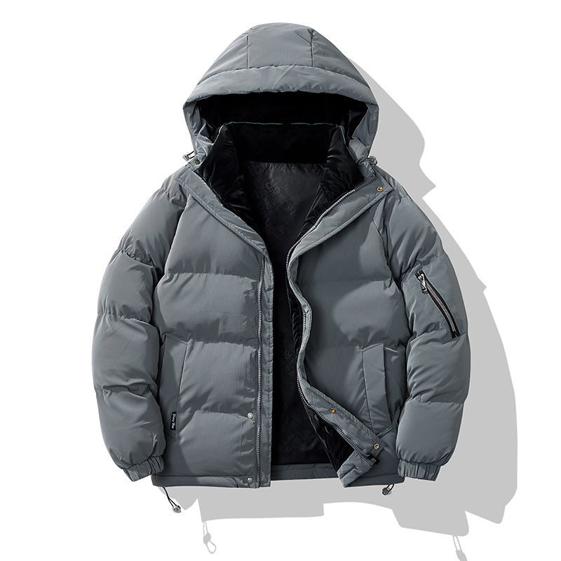 Herren Wattierte Kapuzenjacke mit Ärmeltasche, Kordelzug & Thermofutter Echoarchiv