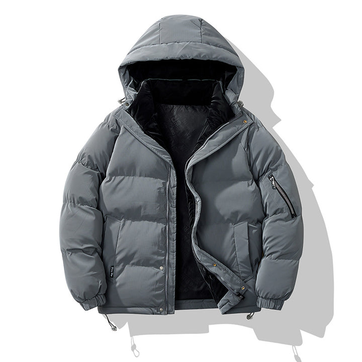 Herren Wattierte Kapuzenjacke mit Ärmeltasche, Kordelzug & Thermofutter Echoarchiv