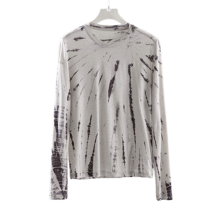 Herren Langärmeliges Batik-Longsleeve mit Slub-Struktur Echoarchiv