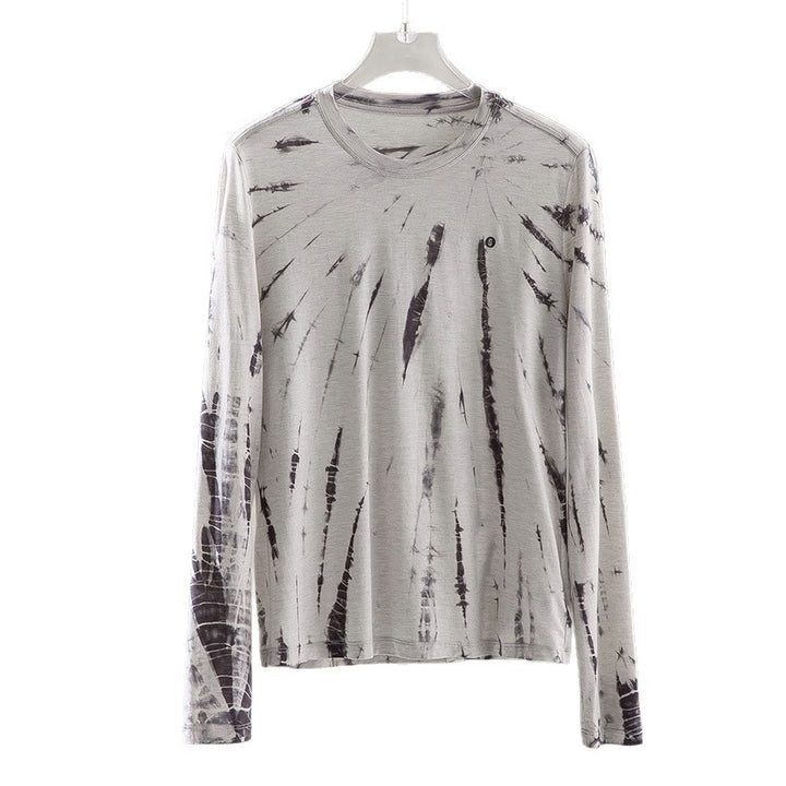 Herren Langärmeliges Batik-Longsleeve mit Slub-Struktur Echoarchiv