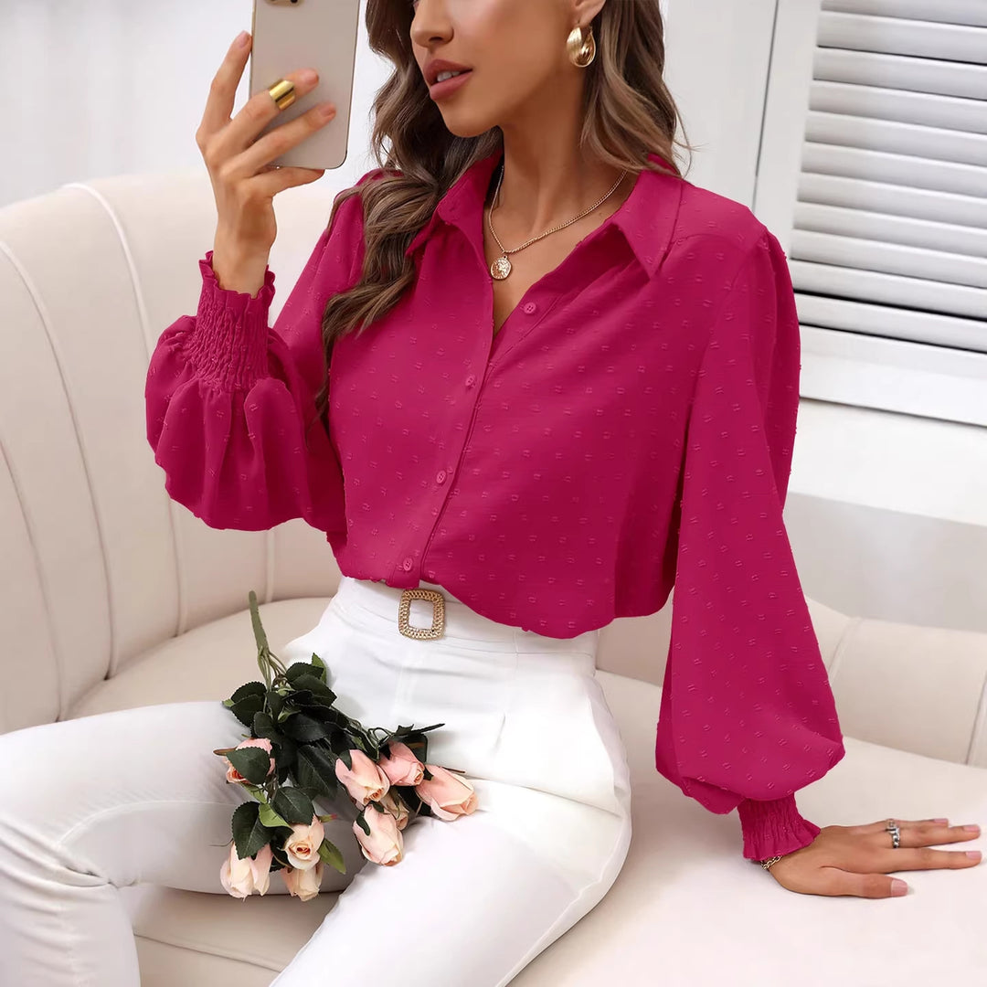 Damen Elegante Bluse mit Puffärmeln Echo Archiv